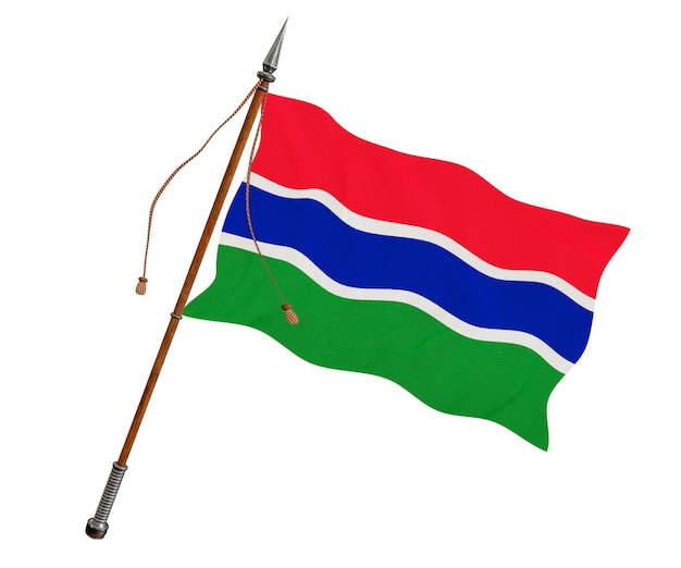 Bandiera nazionale del Gambia Sfondo con bandiera del Gambia