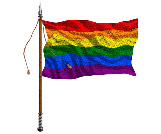 Bandiera nazionale del Gay Pride Sfondo con la bandiera del Gay Pride