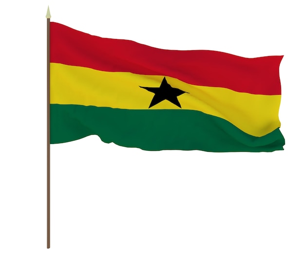Bandiera nazionale del Ghana Sfondo per editori e designer Festa nazionale