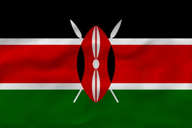 Bandiera nazionale del Kenya Sfondo con bandiera del Kenya