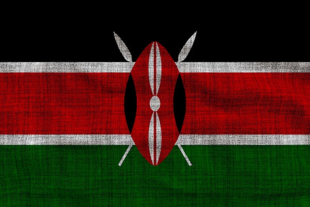 Bandiera nazionale del Kenya Sfondo con bandiera del Kenya