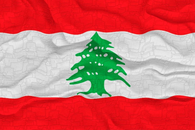Bandiera nazionale del Libano Sfondo con bandiera del Libano