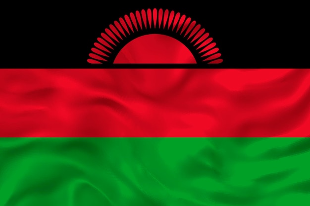 Bandiera nazionale del Malawi Sfondo con bandiera del Malawi