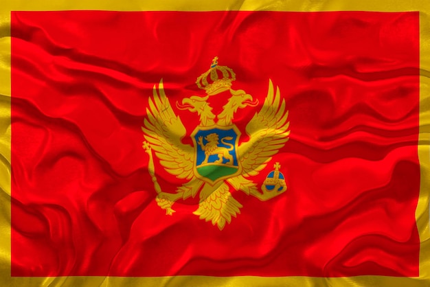 Bandiera nazionale del Montenegro Bandiera di sfondo del Montenegro
