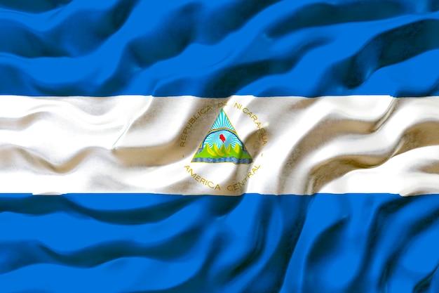 Bandiera nazionale del Nicaragua Sfondo con bandiera del Nicaragua