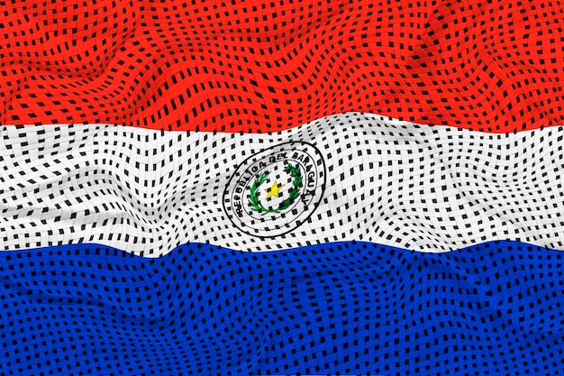 Bandiera nazionale del Paraguay Sfondo con bandiera del Paraguay