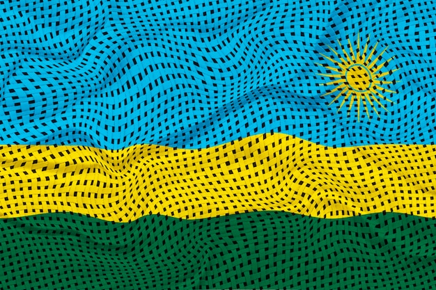 Bandiera nazionale del Ruanda Sfondo con bandiera del Ruanda