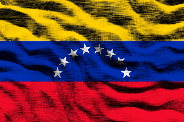 Bandiera nazionale del Venezuela Sfondo con bandiera del Venezuela
