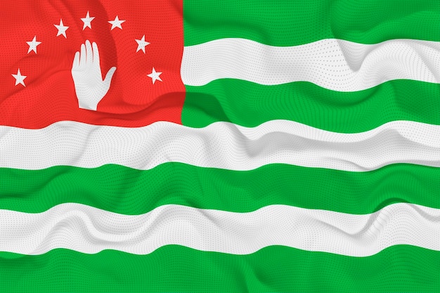 Bandiera nazionale dell'Abkhazia Sfondo con bandiera dell'Abkhazia