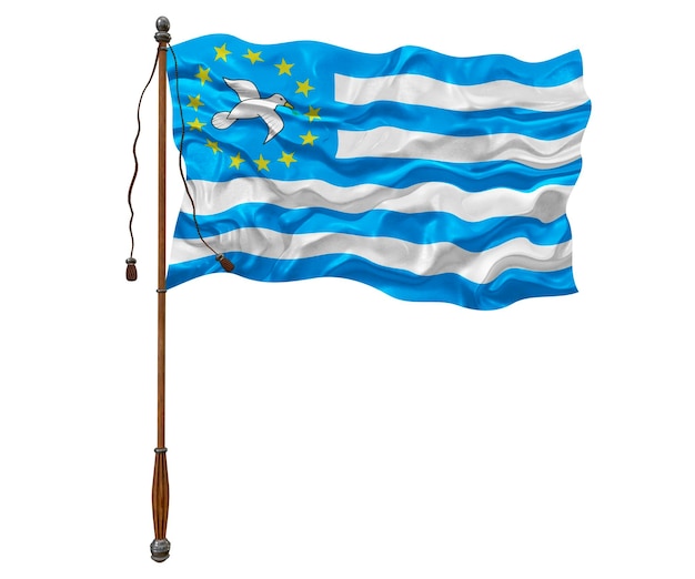 Bandiera nazionale dell'Ambazonia Sfondo con la bandiera dell'Ambazonia