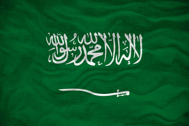 Bandiera nazionale dell'Arabia Sfondo con bandiera dell'Arabia