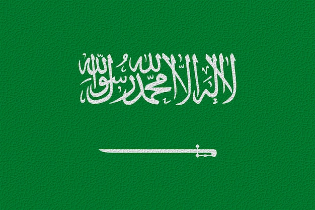 Bandiera nazionale dell'Arabia Sfondo con bandiera dell'Arabia
