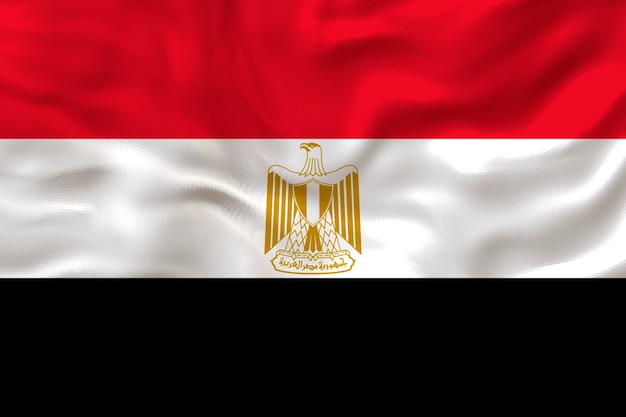 Bandiera nazionale dell'Egitto Sfondo con bandiera dell'Egitto