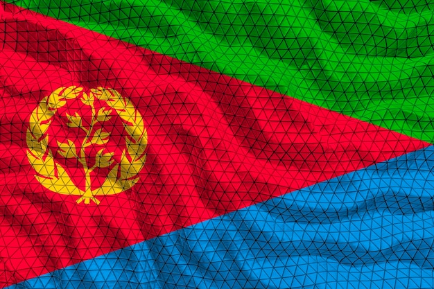 Bandiera nazionale dell'Eritrea Sfondo con bandiera dell'Eritrea