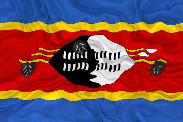 Bandiera nazionale dell'Eswatini Sfondo con bandiera dell'Eswatini