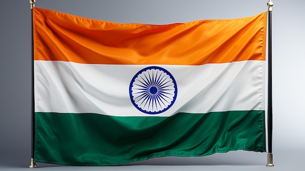 Bandiera nazionale dell'India in primo piano