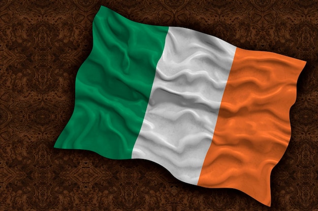 Bandiera nazionale dell'Irlanda Sfondo con la bandiera dell'Irlanda