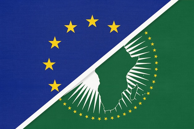 Bandiera nazionale dell'Unione europea o dell'UE e dell'Unione africana