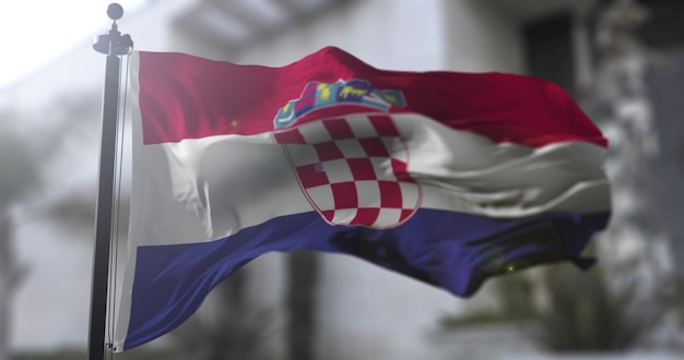 Bandiera nazionale della Croazia bandiera sventolante del paese Politica e notizie illustrazione
