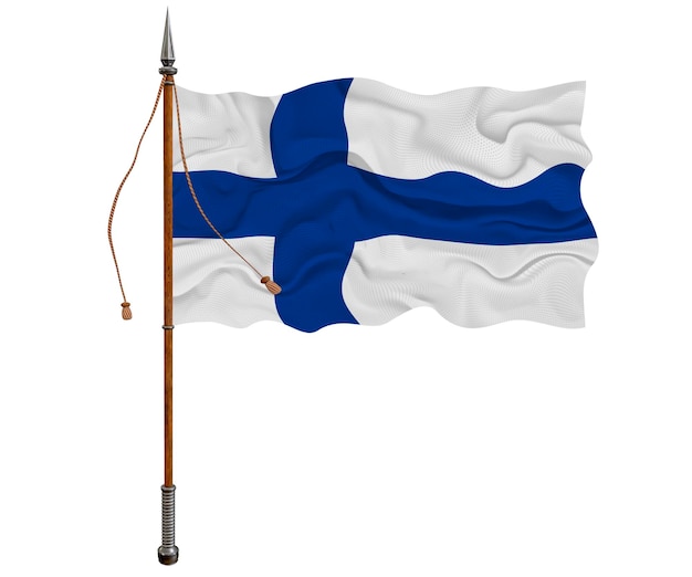 Bandiera nazionale della Finlandia Sfondo con bandiera della Finlandia