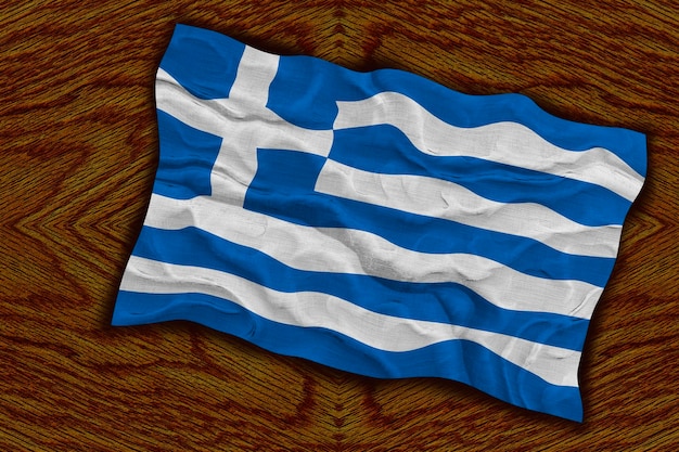 Bandiera nazionale della Grecia Sfondo con bandiera della Grecia