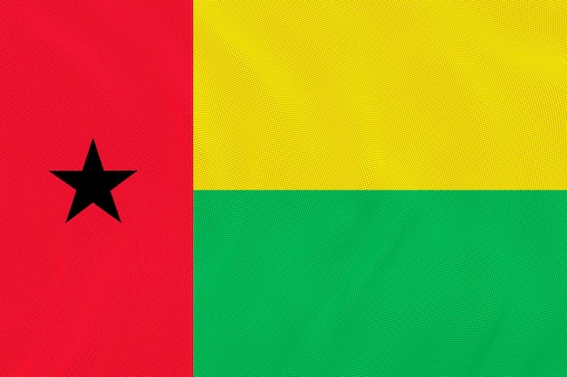 Bandiera nazionale della Guinea Bissau Sfondo con bandiera della Guinea Bissau