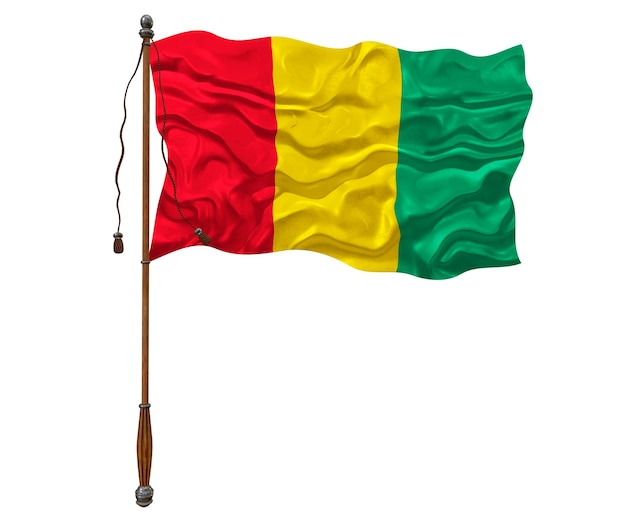 Bandiera nazionale della Guinea Sfondo con bandiera della Guinea
