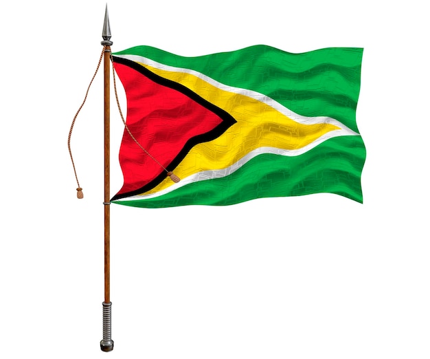 Bandiera nazionale della Guyana Sfondo con bandiera della Guyana