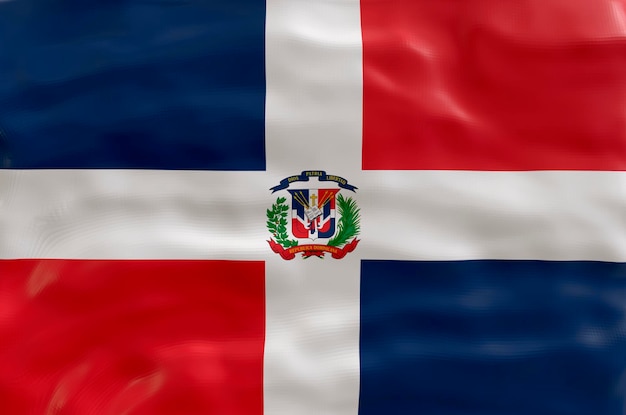Bandiera nazionale della Repubblica Dominicana Sfondo con bandiera della Repubblica Dominicana