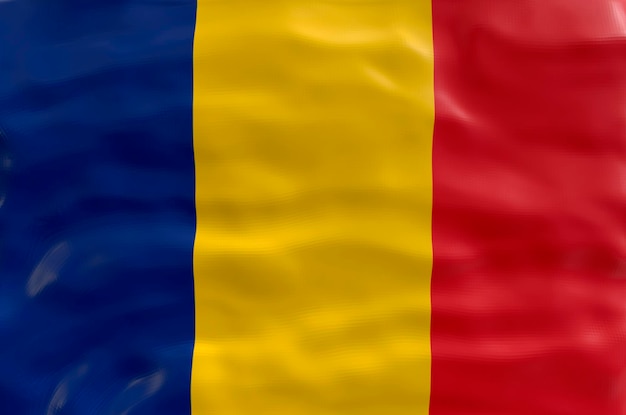 Bandiera nazionale della Romania Sfondo con bandiera della Romania