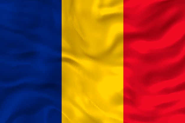 Bandiera nazionale della Romania Sfondo con bandiera della Romania