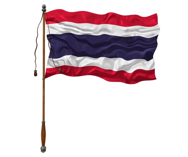 Bandiera nazionale della Thailandia Sfondo con bandiera della Thailandia