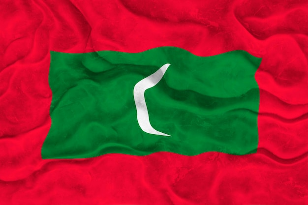 Bandiera nazionale delle Maldive Sfondo con bandiera delle Maldive