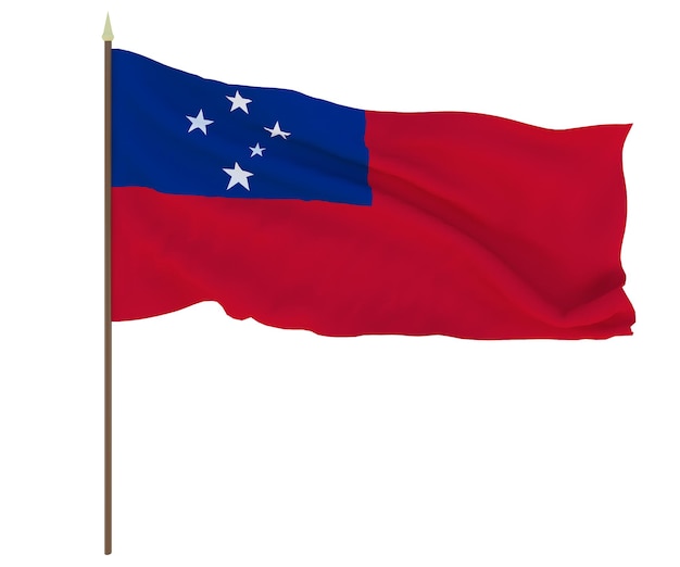 Bandiera nazionale delle Samoa Sfondo per editori e designer Festa nazionale
