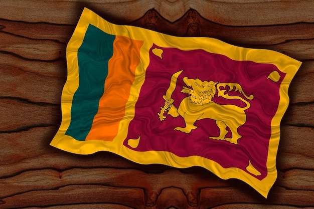 Bandiera nazionale dello Sri Lanka Sfondo con bandiera dello Sri Lanka