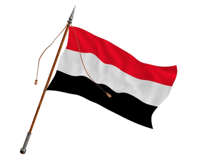 Bandiera nazionale dello Yemen Sfondo con bandiera dello Yemen