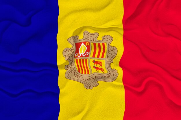 Bandiera nazionale di Andorra Sfondo con bandiera di Andorra