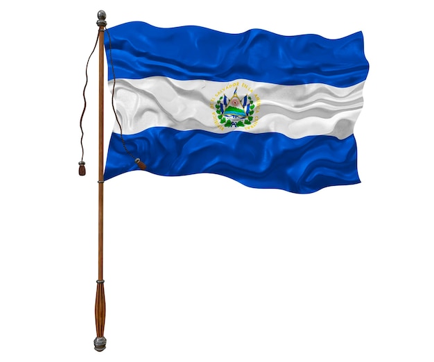 Bandiera nazionale di El Salvador Sfondo con bandiera di El Salvador