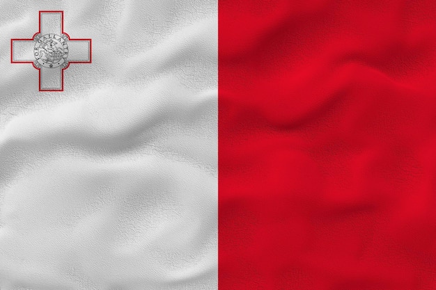 Bandiera nazionale di Malta Sfondo con bandiera di Malta