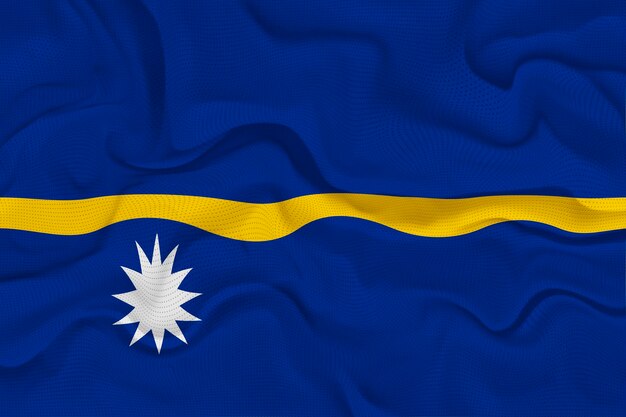 Bandiera nazionale di Nauru Sfondo con bandiera di Nauru