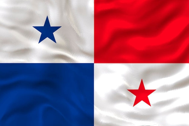 Bandiera nazionale di Panama Sfondo con bandiera di Panama