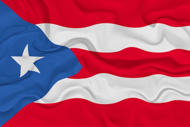 Bandiera nazionale di Porto Rico Sfondo con bandiera di Porto Rico