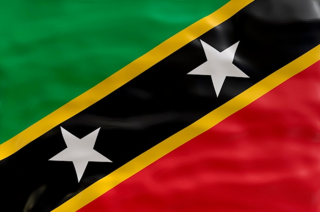 Bandiera nazionale di Saint Kitts e Nevis Sfondo con bandiera di Saint Kitts e Nevis