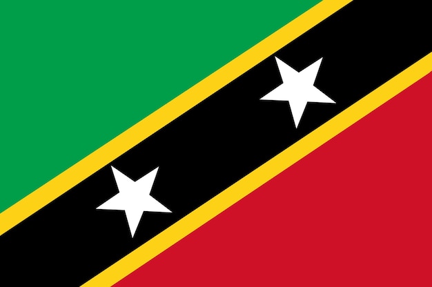 Bandiera nazionale di Saint Kitts e Nevis Sfondo con bandiera di Saint Kitts e Nevis