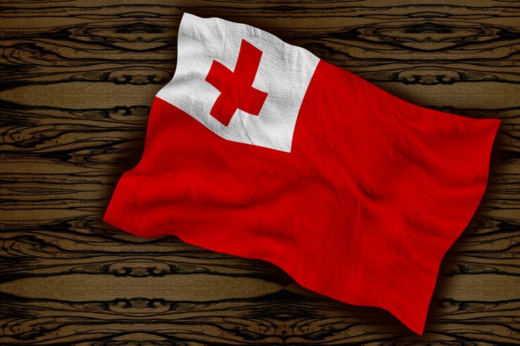 Foto bandiera nazionale di tonga sfondo con bandiera di tonga