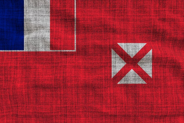 Bandiera nazionale di Wallis e futuna Sfondo con bandiera di Wallis e futuna