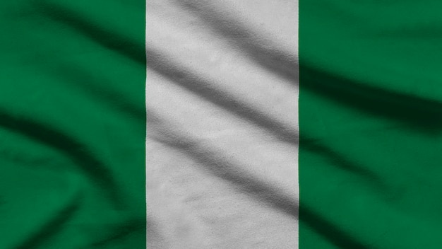 Bandiera Nigeria in tessuto ondulato.