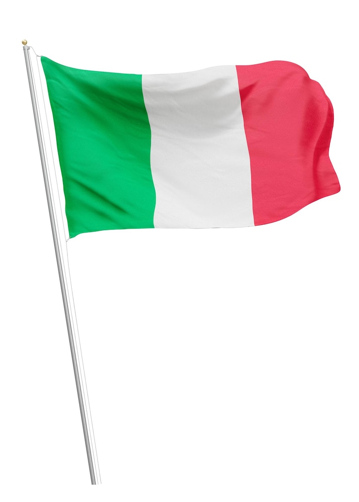 Foto bandiera png dell'italia elemento collage sfondo trasparente