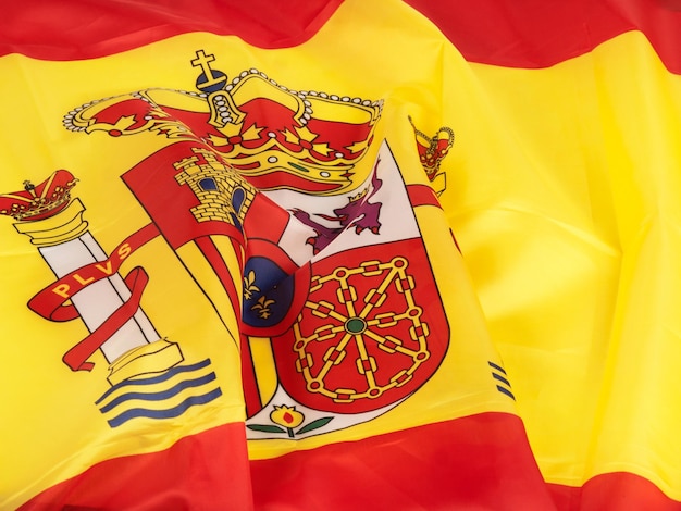 Bandiera spagnola in una vista ravvicinata