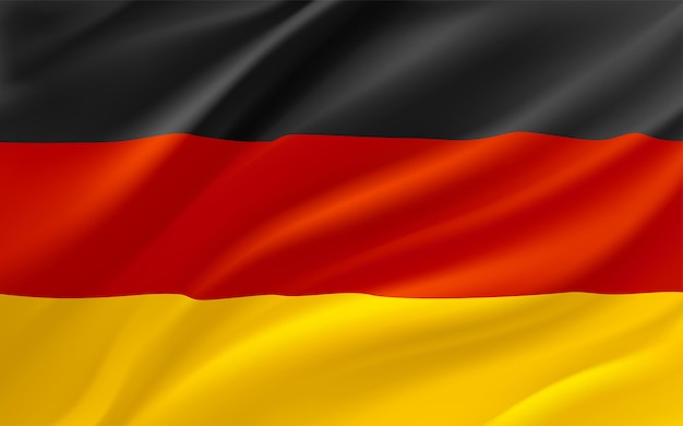 Bandiera sventolante della Germania bandiera vettoriale 3d